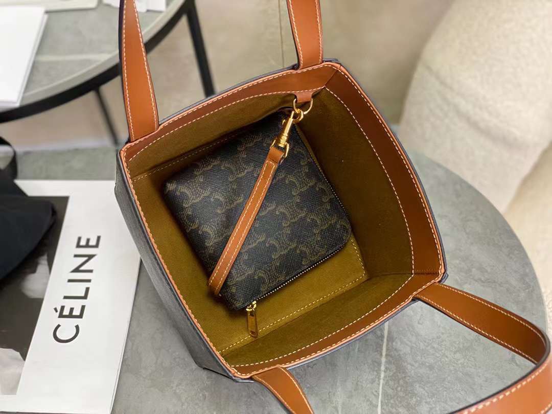 셀린느 퀴르 트라이엄프 트리오페 캔버스 큐브백