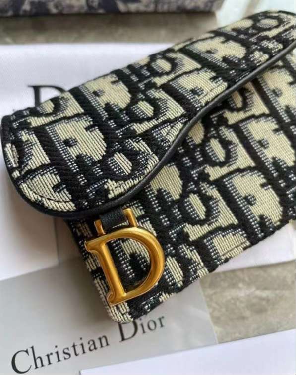 디올 새들 플랩 오블리크 카드 지갑