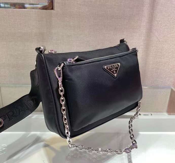 프라다 리나일론 체인 여성 호보백