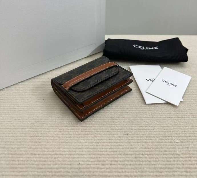 셀린느 트리옹프 캔버스 & 램스킨 여성 지갑