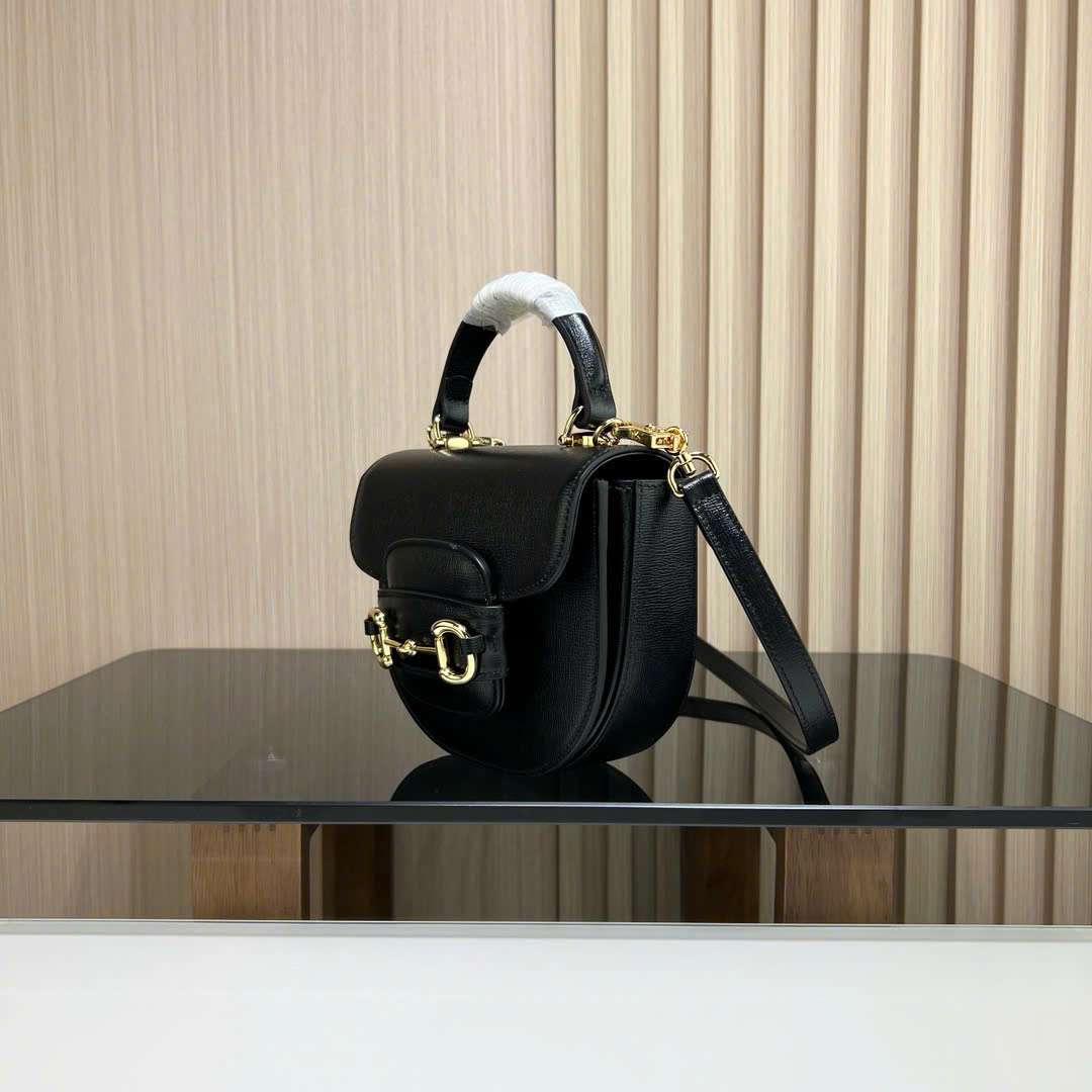 구찌 Horsebit 1955 블랙 여성 크로스백