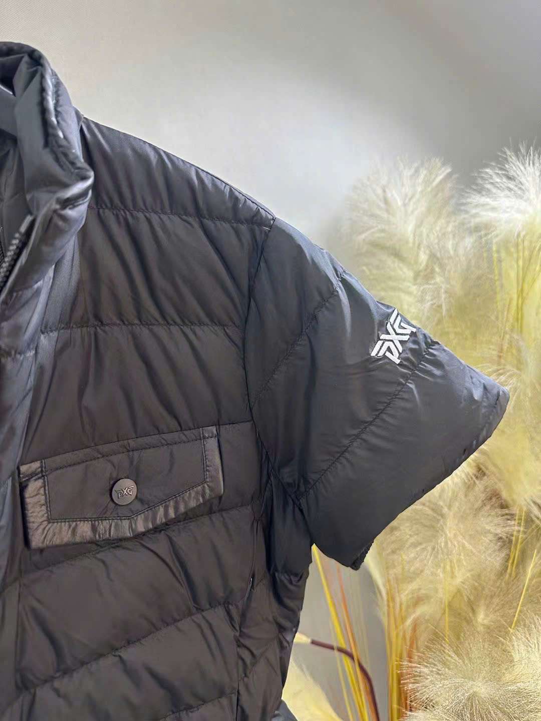 PXG 반팔 패딩 여성 골프 상의