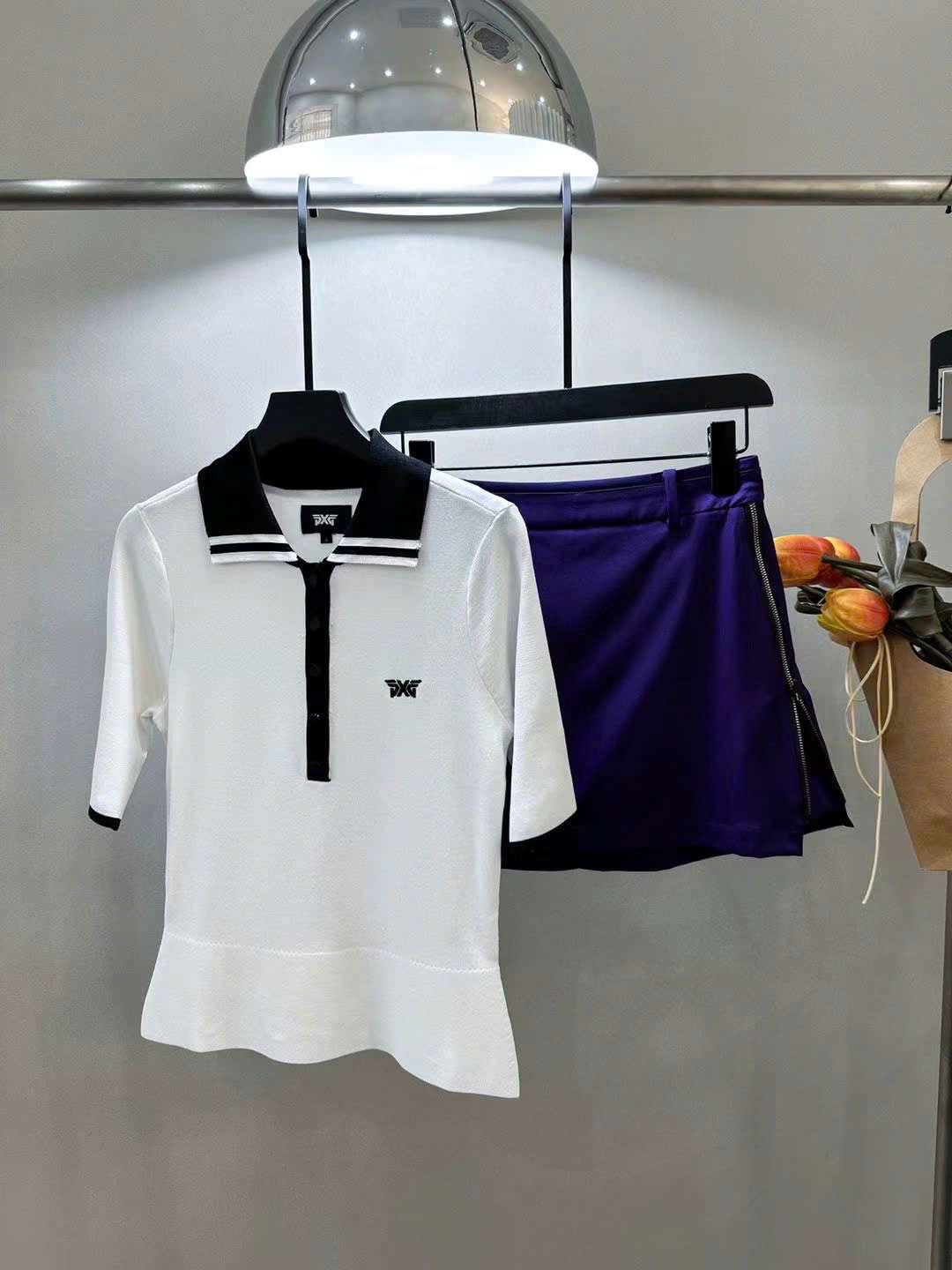 PXG 자수 로고 여성 골프 반팔티