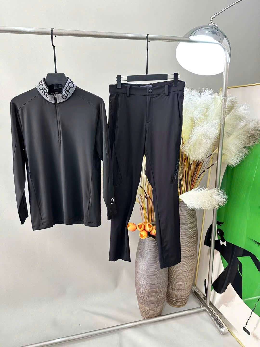 지포어 자수 로고 남성 골프 긴팔티