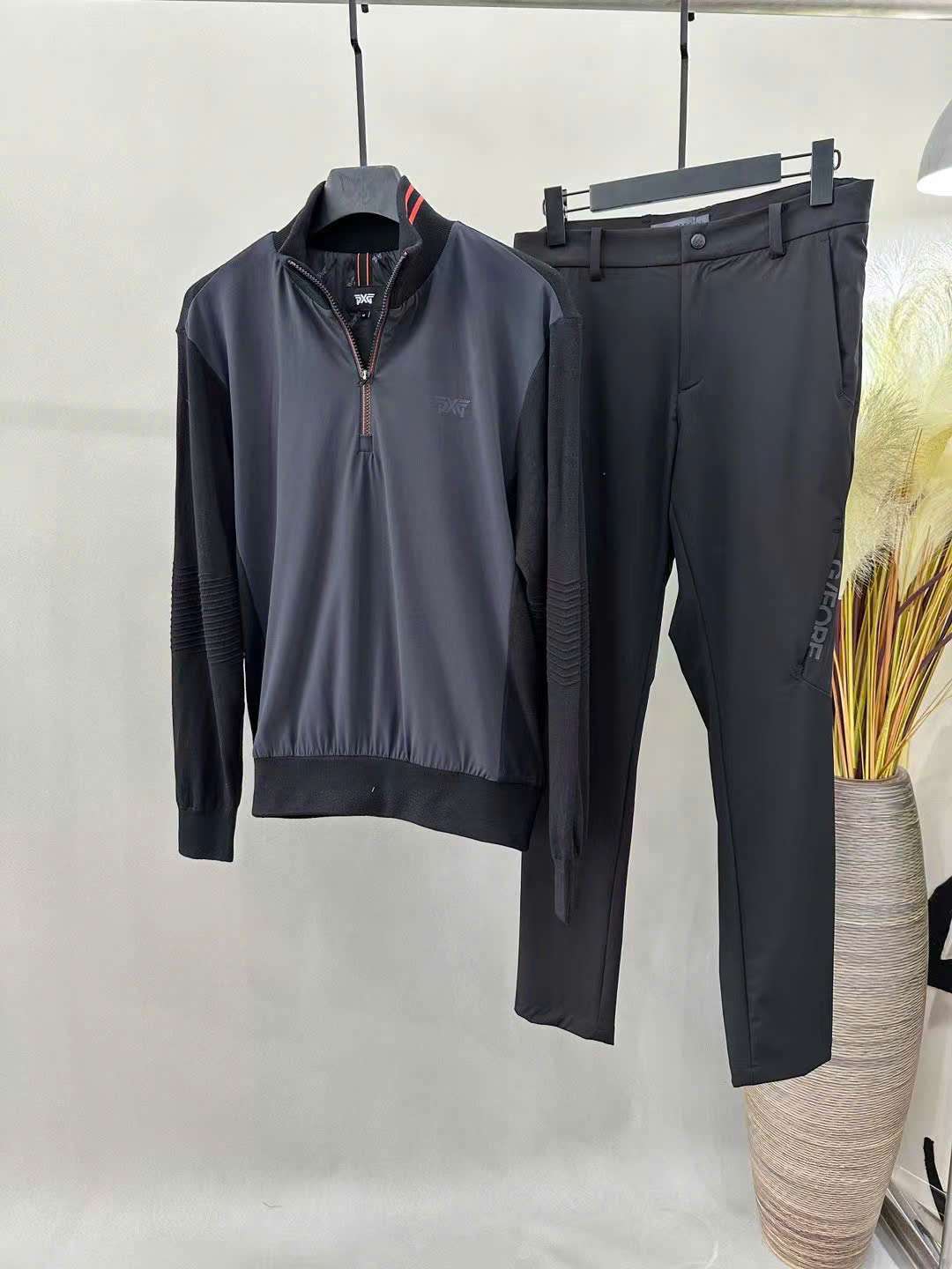 PXG 앞뒤 로고 남성 골프 상의