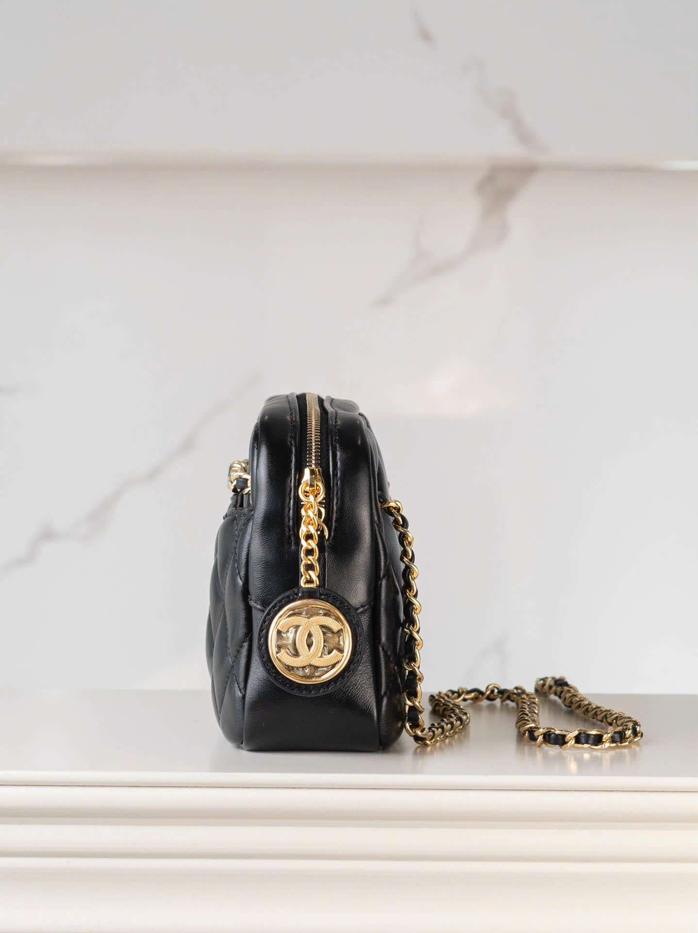 샤넬 Shiny Lambskin 금장 여성 숄더백