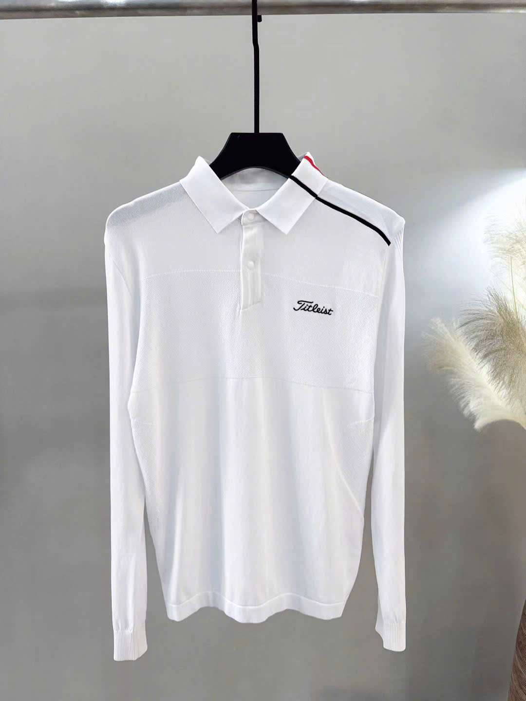 타이틀리스트 자수 로고 남성 골프 긴팔티 (2컬러)