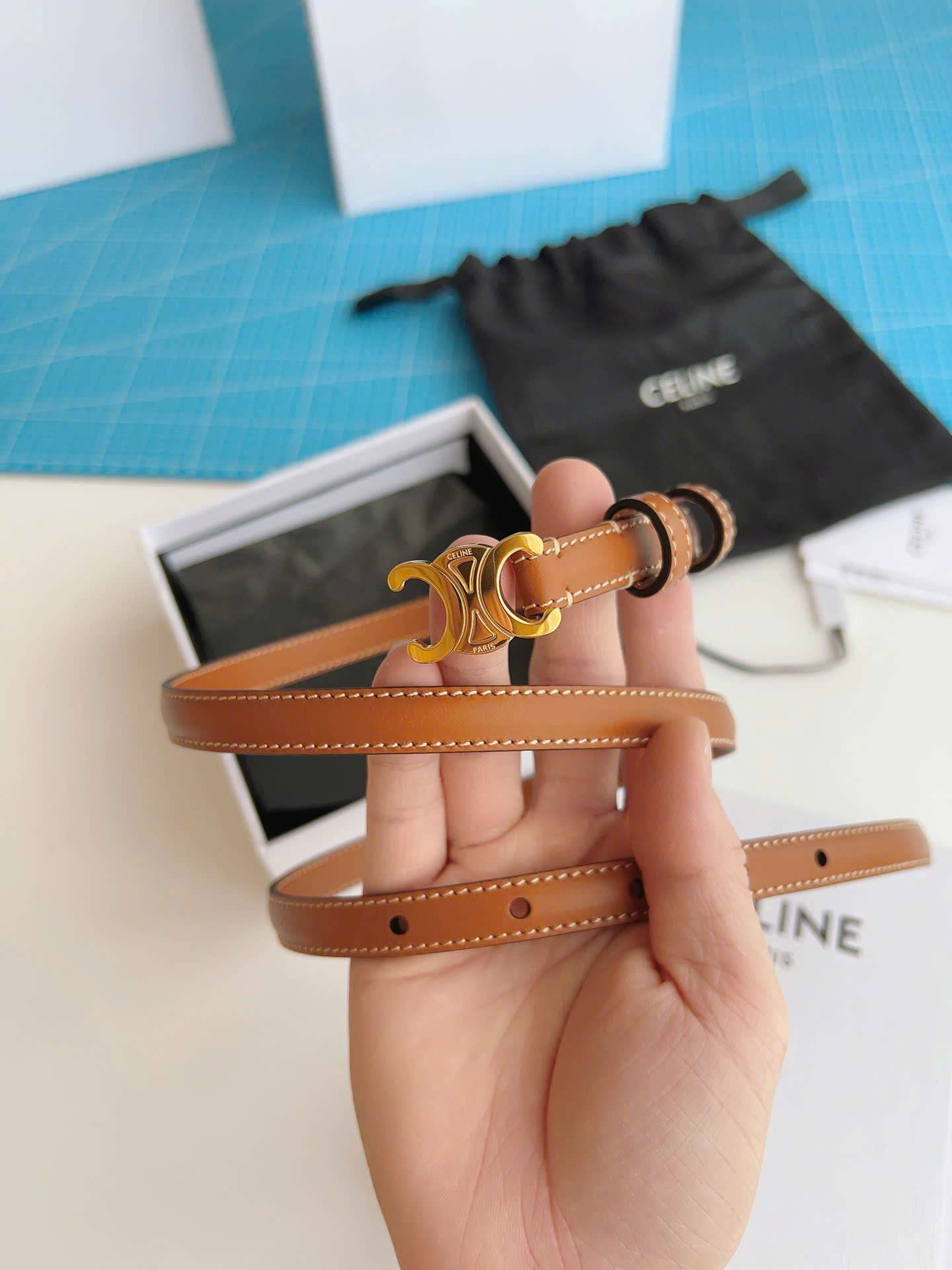 셀린느 로고 여성 벨트 (2컬러)