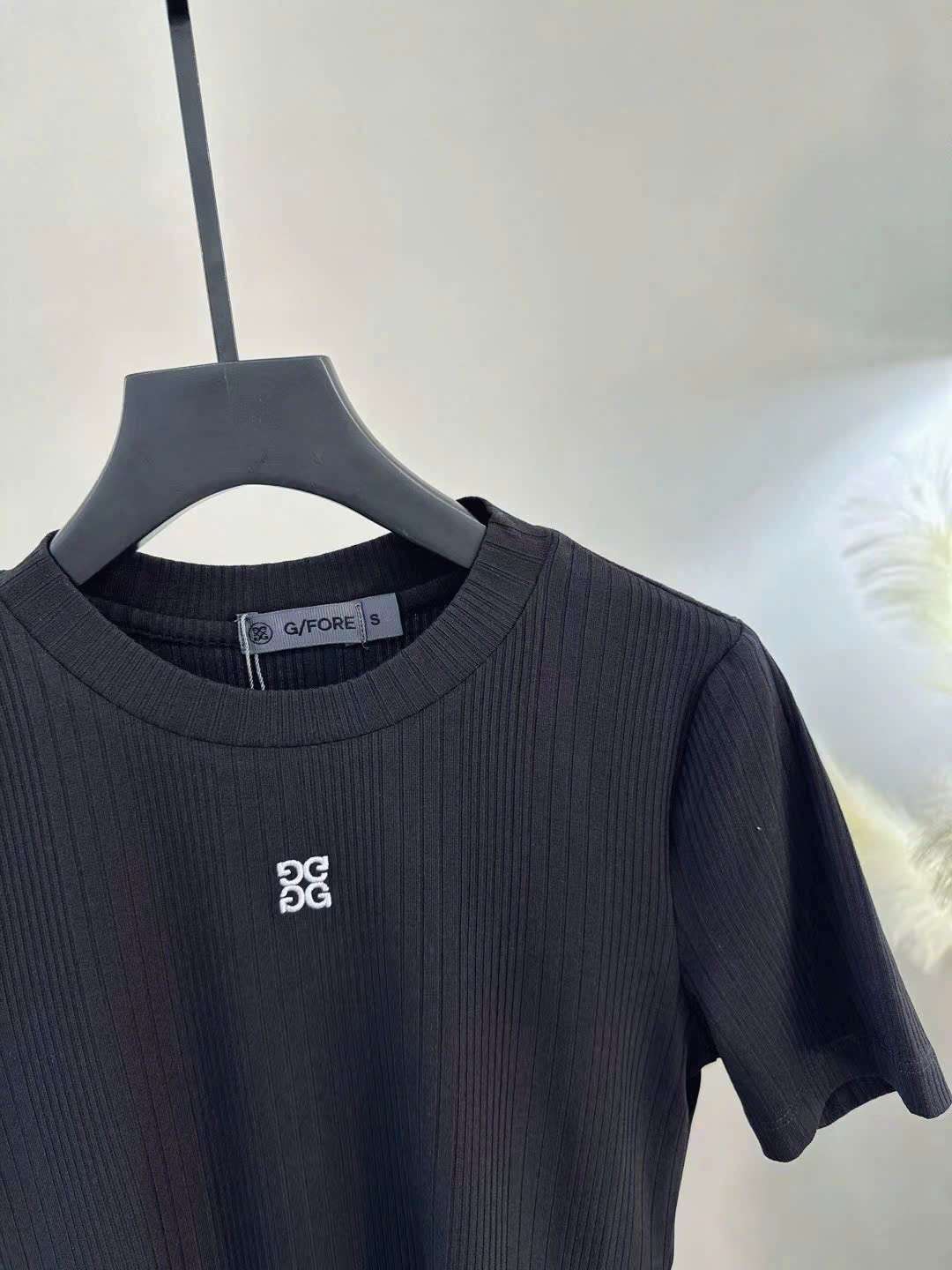 지포어 작은 자수 로고 여성 골프 상의 (2컬러)